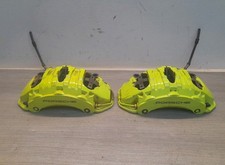 GENUINE PORSCHE CAYENNE 92A 2017 BREMBO FRONT BRAKE CALIPERS IN GREEN 7PP615123