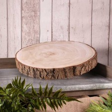 Christmas Rustic Wood Slice Plate Wood Log Slab Cake Stand 5 Sizes Wedding Decor