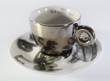 Illy Coffee Espresso Cup & Saucer Set Limited Edition Art Collection Kentridge