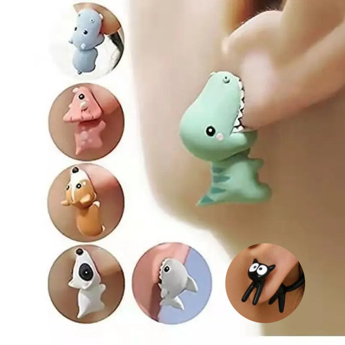 Genuine animal bite earrings - earrings,