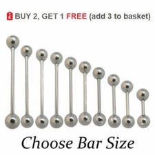 Straight barbell tongue bar - tongue,