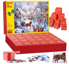 1008 Pieces Jigsaw Advent Calendar Christmas Jigsaw Puzzles Adults Teen Kids NEW