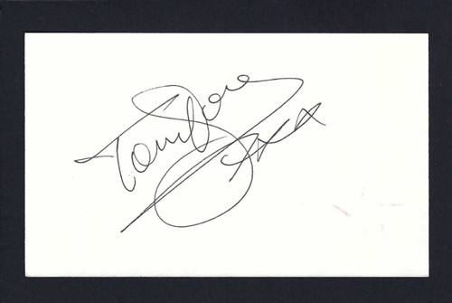 Tom jones signed 3x5 - tom,