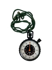 Vintage Heuer Mechanical Stopwatch Black WORKING Retro Classic Collectible