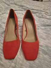 New Pair of Deep Orange Suedett Material Shoes's by H&M Size 41 UK 8
