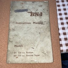 BSA bantam D1 125cc & D7 175cc Bantam Super instruction manual 00-4056
