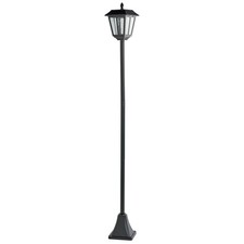 Solar Powered Garden Lamp Post Black Outdoor Pathway Driveway LED Light 170cm