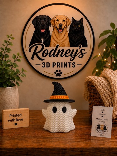 Printed halloween ghost - 3d,