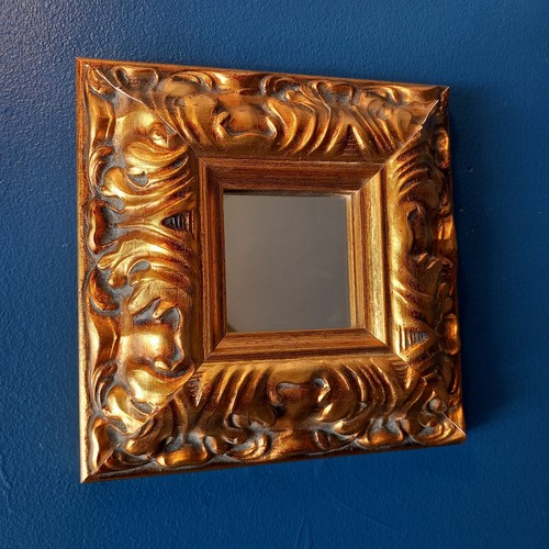 Ornately carved gold wooden - ornately,
