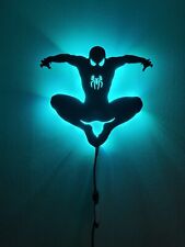 Spiderman night light. Superhero LED wooden night light