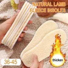 Sheepskin Insoles Soft Warm Winter Thick Inner Soles Wool Sheep Pad Shoesღ