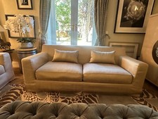 Amazing Christian Liaigre Sofa Pantaleria  3 seater Raw Silk rrp £17,800
