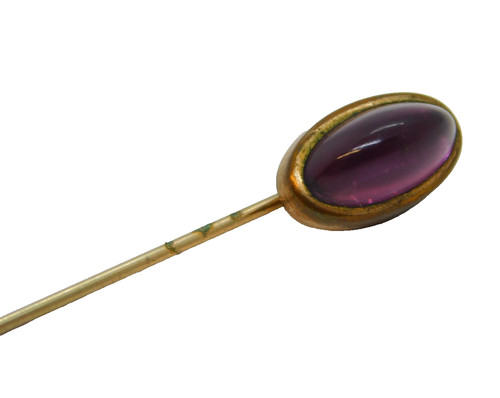 Victorian gilt metal cabochon - victorian,