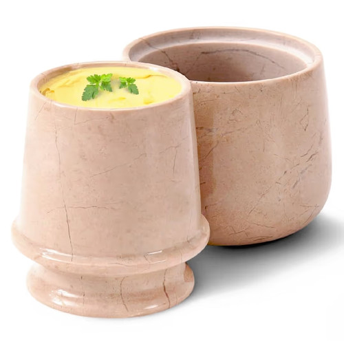 Marble butter keeper - butter,