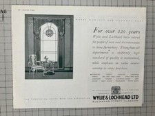 Original Vintage Magazine Advert 1949 Wylie & Lochhead Ltd Furnishing Glasgow