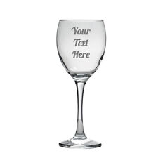 Personalised Engraved Glass, Custom Drinkware Gift Your Text Etched to any Glass