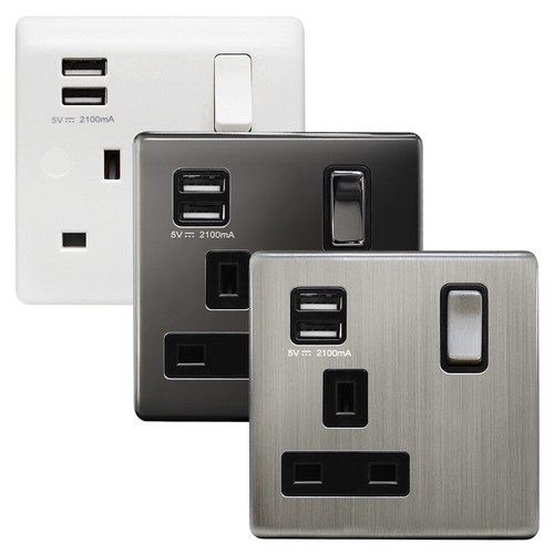 Single wall plug socket gang - single,