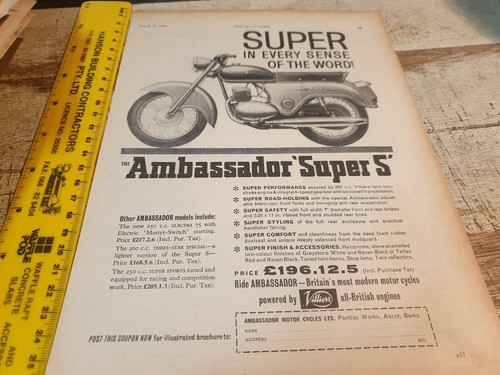 1961 ambassador motorcycle - ,