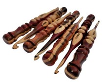 Crochet Hook Set of 7 - Ergonomic Wooden Crochet Hook, HANDMADE Crochet Hook