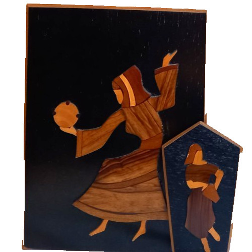Ethnic vintage marquetry hand - ethnic,