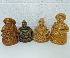 Vintage 60s/70s Sadler Heritage Set of 4 Tea Coffee Sugar Flour Canisters/Jars