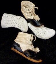 OLD BOOTS FOR ANTIQUE DOLL