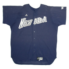 ADIDAS Nevada Mens Jersey Blue USA Button Neck 2XL