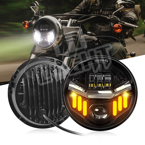 Inch round motorcycle led - 7",