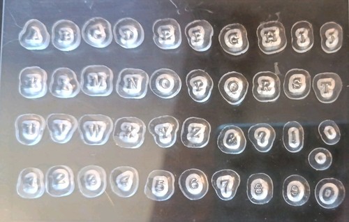 Tiny alphabet and - number, clear