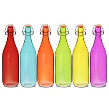Coloured glass bottles mixed - glass,