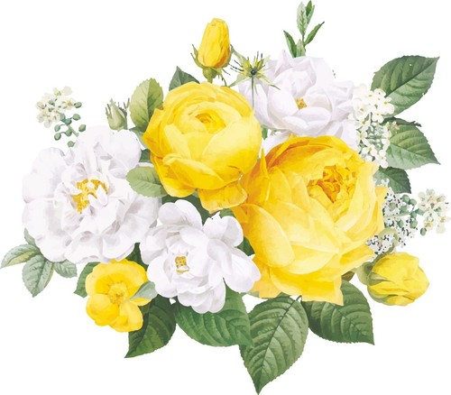 Flower stickers rose yellow - stickers,,