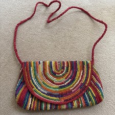 Multicoloured Woven Raffia