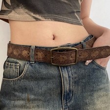 Vintage Embossed Belt Women's