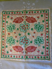 Vintage Avon Cosmetics Orchard Trees Pig Sewing Cushions 16in Square Kit Complet