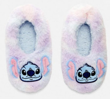 Lilo Stitch Footlet Slippers Fluffy Fleece Disney Girls Ages 3-11+