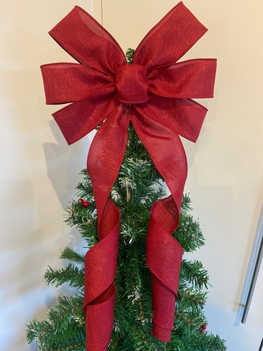 Burgundy christmas tree - tree, topper