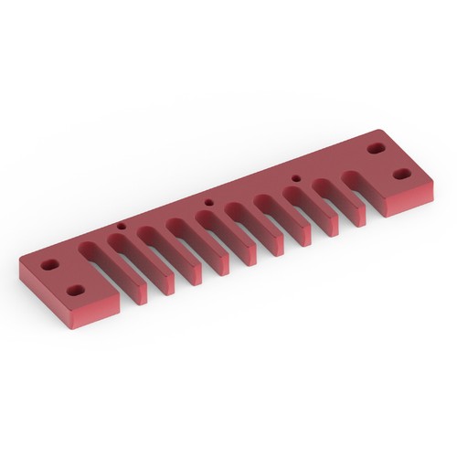 Aluminum alloy comb harmonica - aluminum,