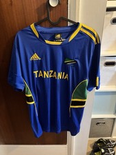 Adidas Tanzania National Team Football Jersey Shirt Blue Yellow Extra Large
