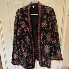 Monsoon Paisley Print Velvet Jacket XL Ch56’ 18 20 22