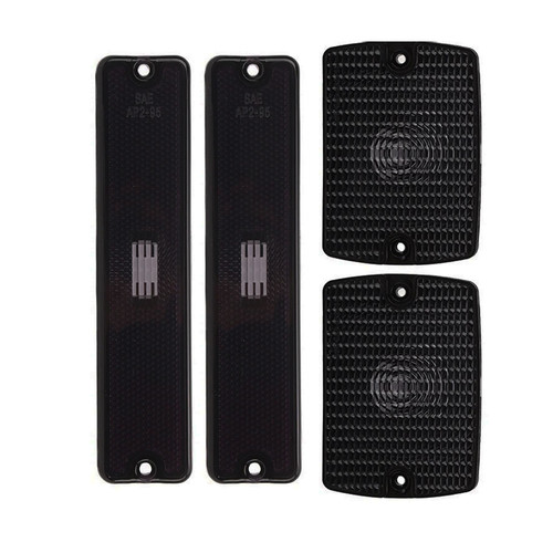 Black turn light housings 4pcs - black,