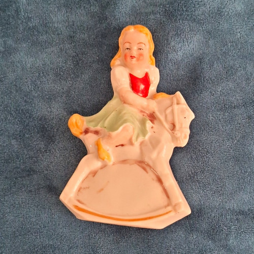 Hand painted ceramic girl - ceramic,