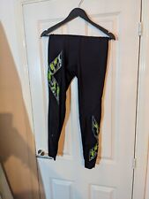 2XU TR2 Print Mens Compression Tights Black/Green Gym Running Sports Training L