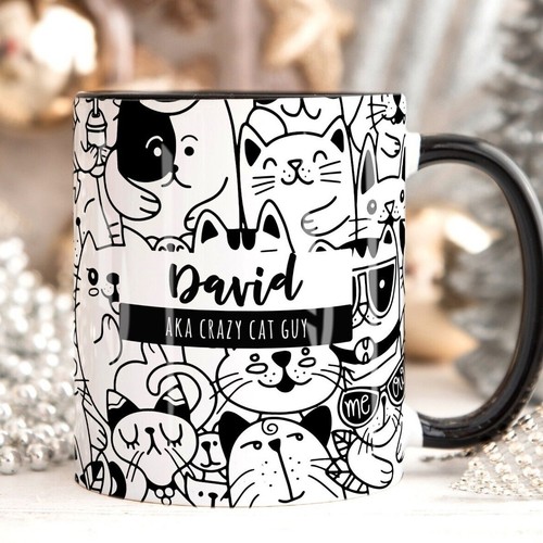 Crazy cat man personalised - cat,