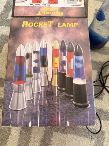 Rocket lamp blue silver - lamp,