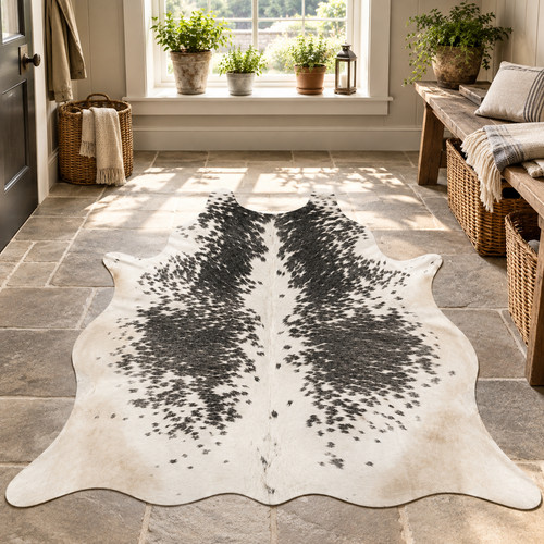 Natural cowhide rug - natural,