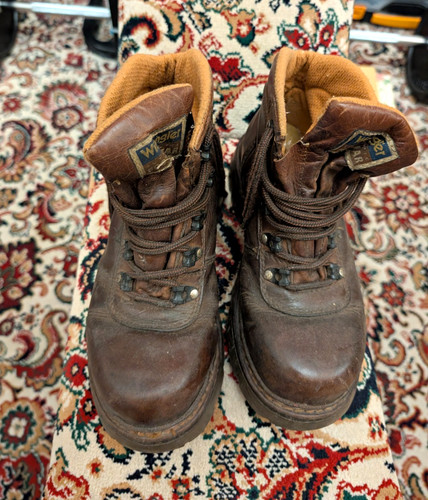 Wrangler brown leather hiking - leather,