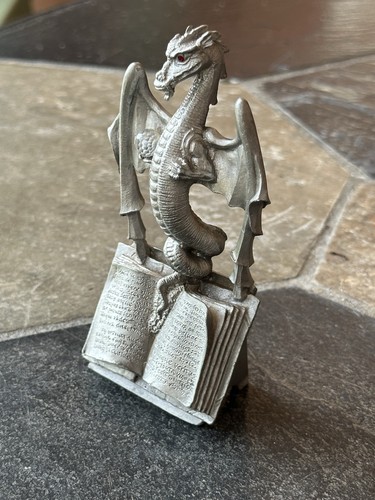 Pewter dragon figurine ray - figurine,