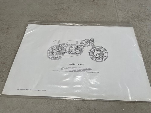Yamaha tr2 350cc lined - tr2, drawing