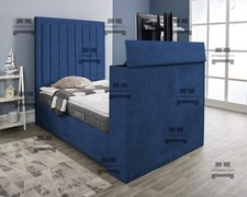 TV Bed Velvet Bed Frame with