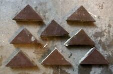 Antique Victorian Geometric Hall Floor Tile Brown Triangle 2"x1.5"x1.5" 1of 1241